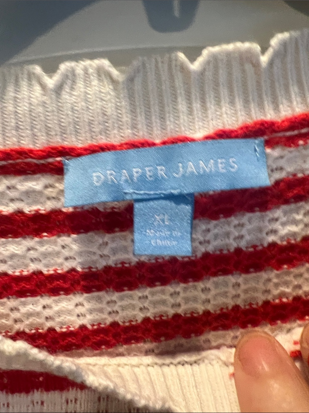 Draper James Red and White Striped Short-Sleeve Sweater - Picture 2 of 7